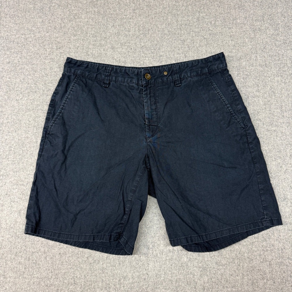 Rag & Bone Chino Shorts 33 Navy Blue Flat Front Cotton Casual Summer Men 1782